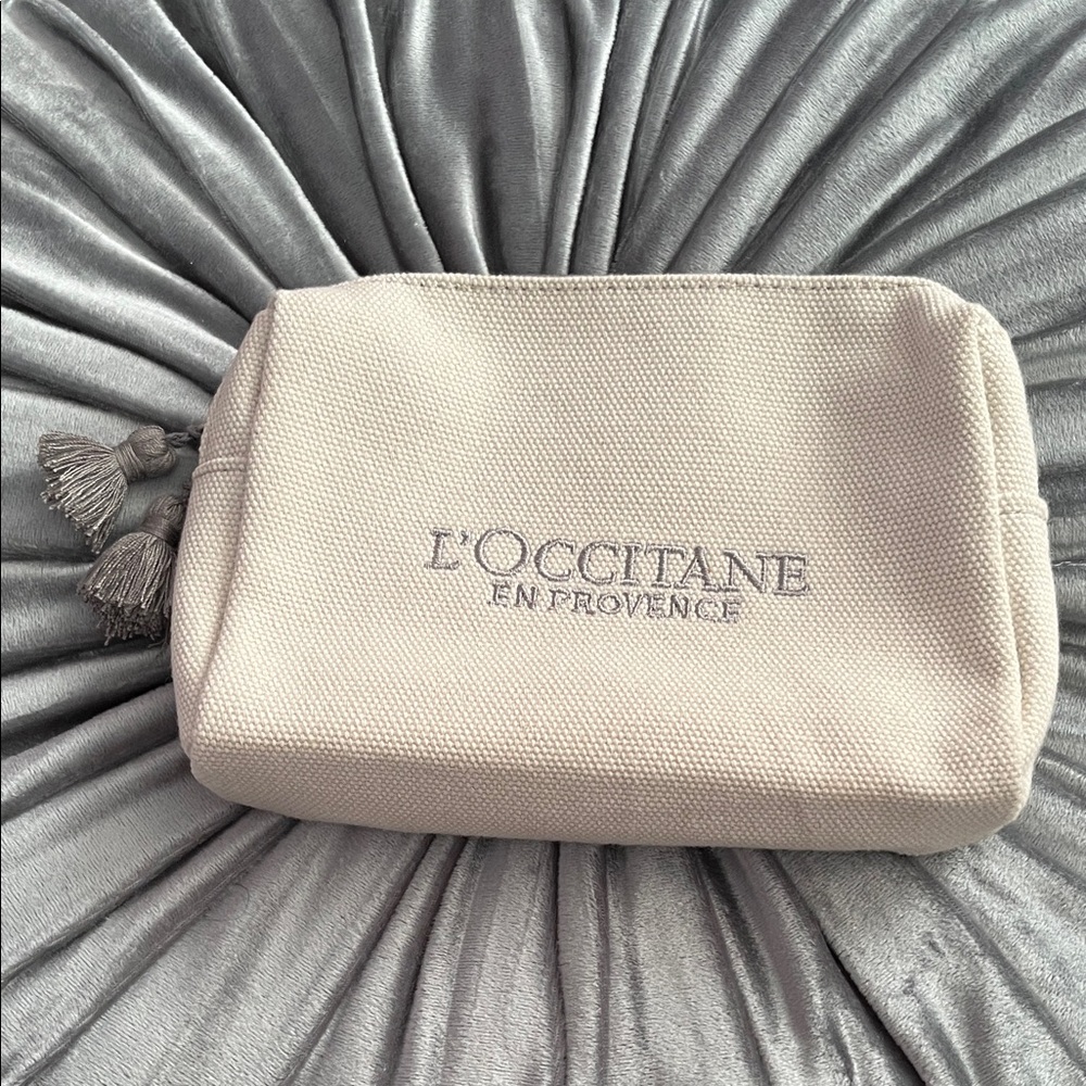 L'OCCITANE Beige Canvas Cosmetic Bag